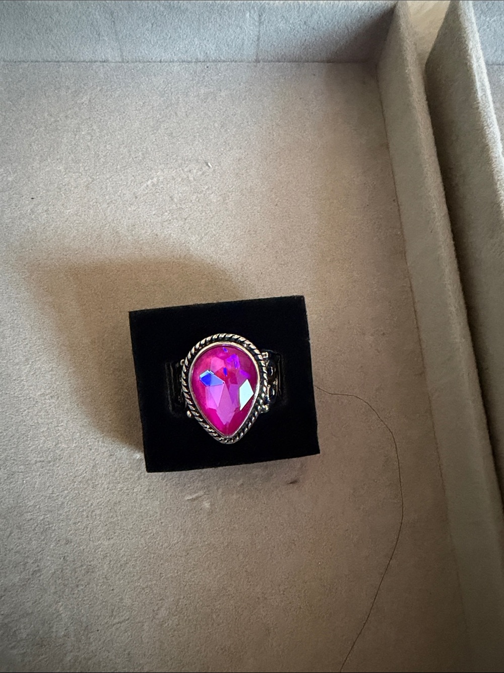 paparazzi Fuchsia Teardrop Crystal Ring
